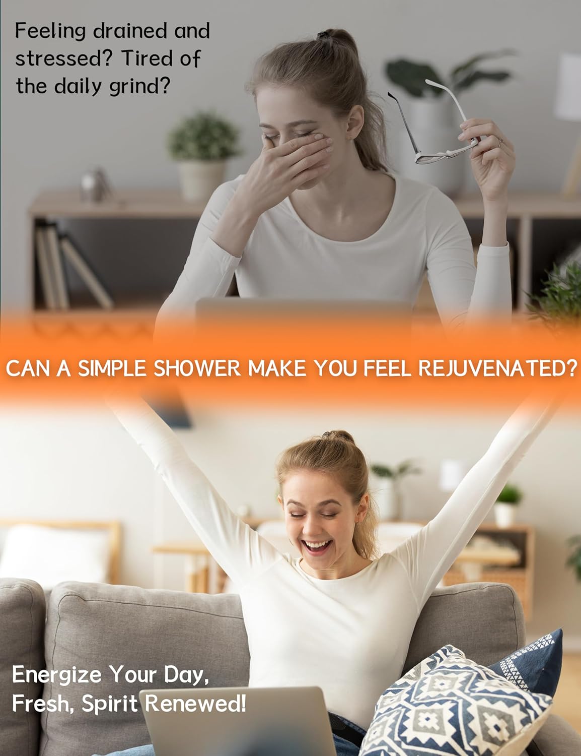 Shower Steamers Aromatherapy 15 Pack, Tangerin & Lemon Shower Bombs with Natural Essential Oils, Relaxation & Birthday Gifts for Women and Men, Stress Relief & Self Care Gifts, Shower Tablets