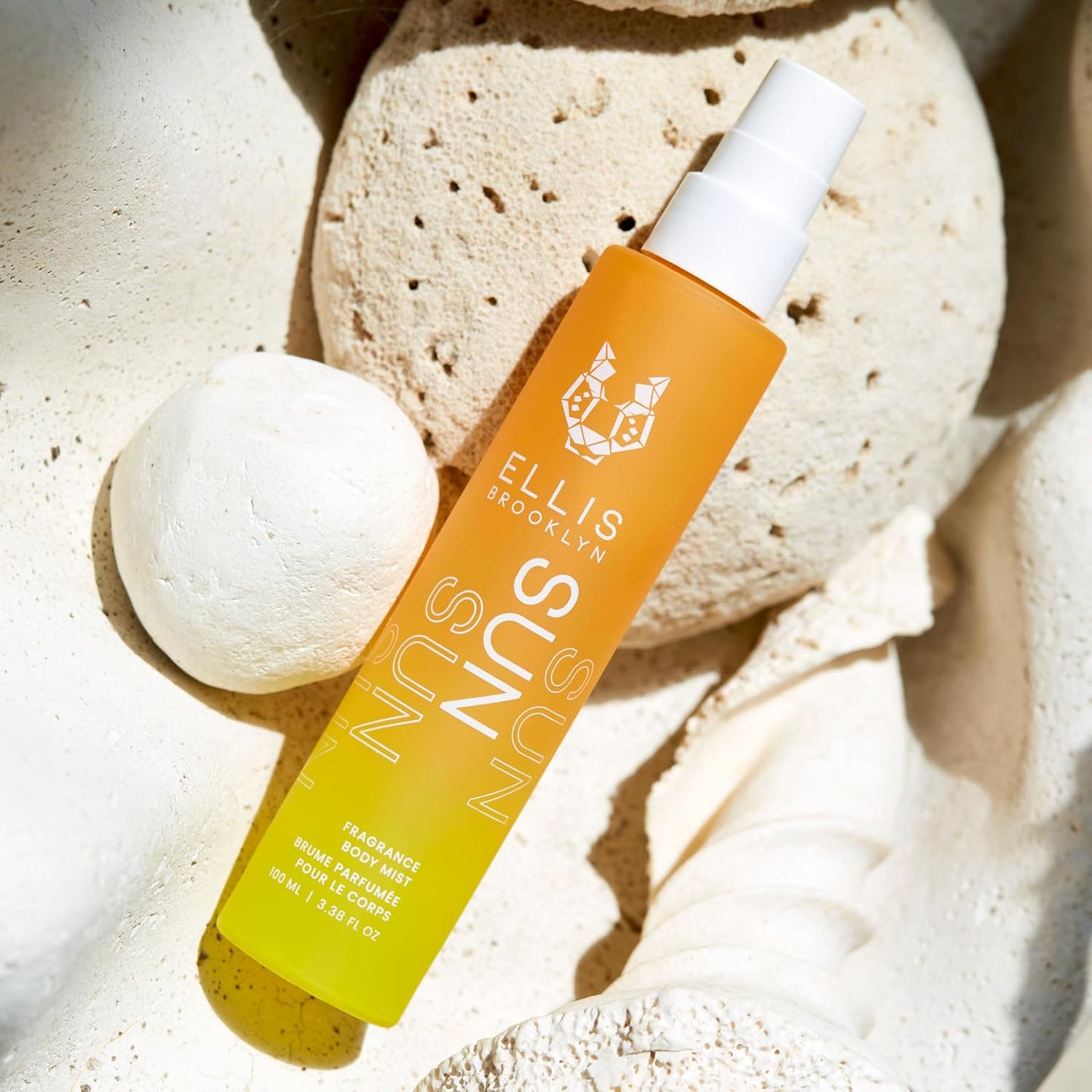 Ellis Brooklyn SUN Hair And Body Fragrance Mist - Rich Floral Perfume with Italian Mandarin, Orange Flower Water, & Cedarwood, Vegan Perfume Mist, Made In The USA, 100ml 3.38 Fl Oz