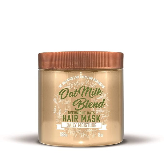 Aveeno Farm-Fresh Oat Milk Overnight Hair Mask - Hydrating Treatment with Oat Extract & Almond Milk for Dry, Damaged, Color-Treated Hair