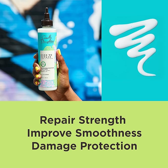 Carol's Daughter Born To Repair 60-Second Moisture Hair Treatment, Hydrating, Detangling Hair Care for Curls with Shea Butter, 6.8 Fl Oz