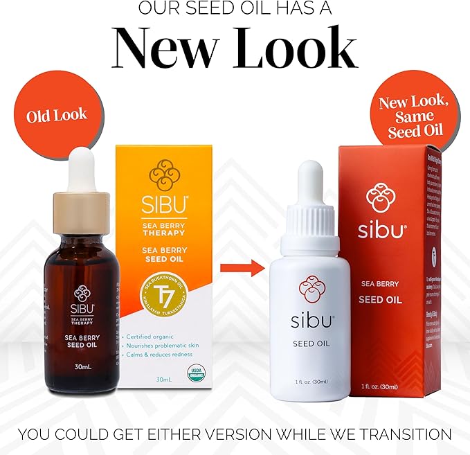sibu Premium Himalayan Sea Buckthorn Seed Oil, USDA Organic (30ml) – Amazing for Sensitive Skin, Breakouts, & Irritation