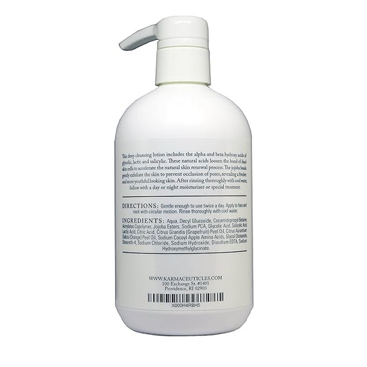 AHA BHA Exfoliating Cleanser 16Oz Exfoliating Cleanser Improves Circulation In The Skin For A Radiant And Healthy Glow