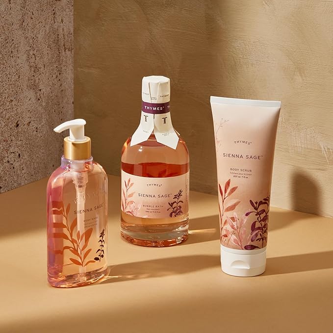 Thymes Sienna Sage Body Scrub - Moisturizing and Exfoliating Body Scrub for Skin Care Routine (7 Fl Oz)