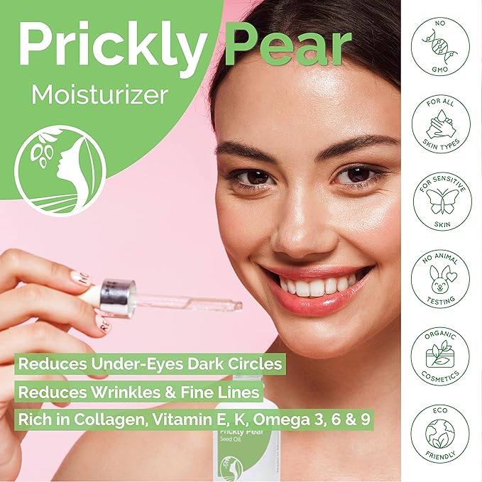 Fatima's Garden Prickly Pear Seed Oil - Organic Anti-Aging Serum, 15ml