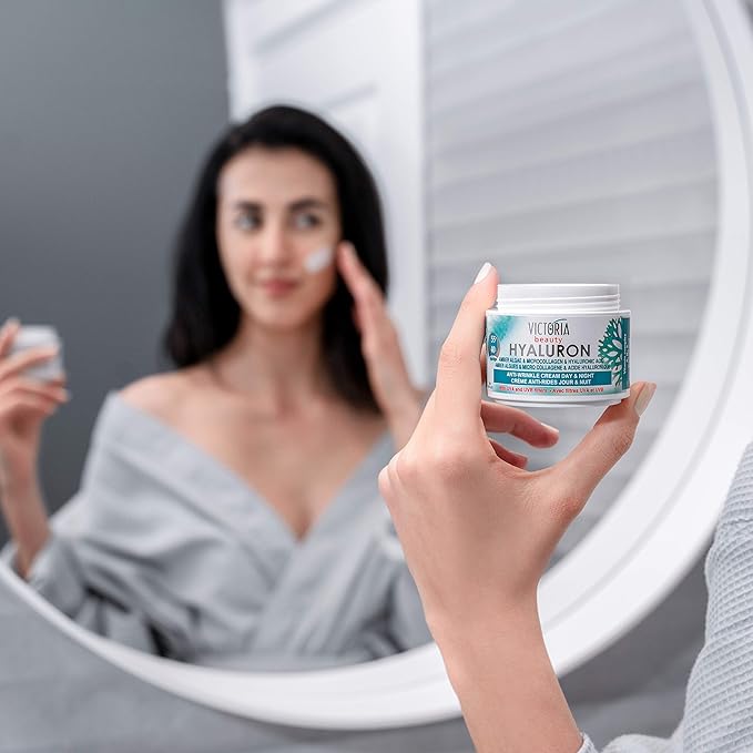 Hyaluron & Amber Algae Anti-Aging Day and Night Cream with Micro-Collagen and Hyaluronic Acid for Age 40 and Above - 50 ml