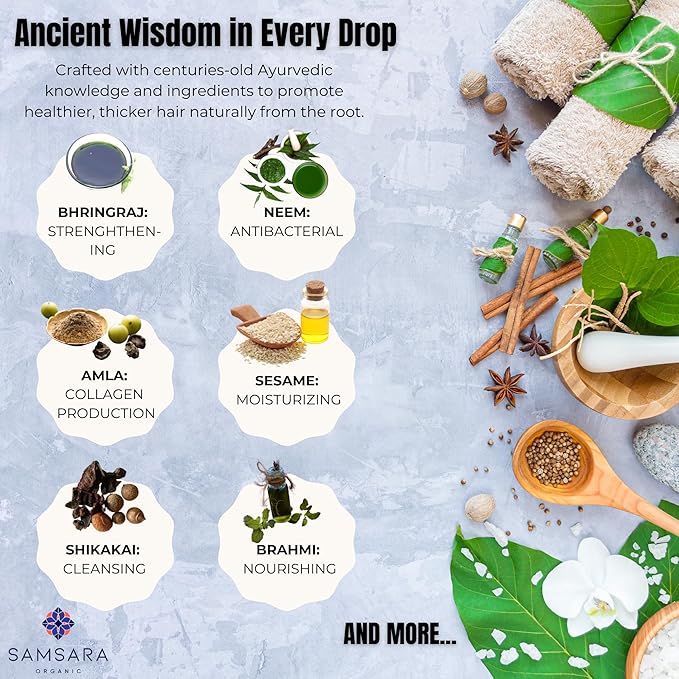 Scalp Revitalizing Herbal Oil With Bhringraj, Brahmi & Other Ayurvedic Herbs To Promote Growth, Control Fallout & Scalp Treatment | 100% Natural Hair Care