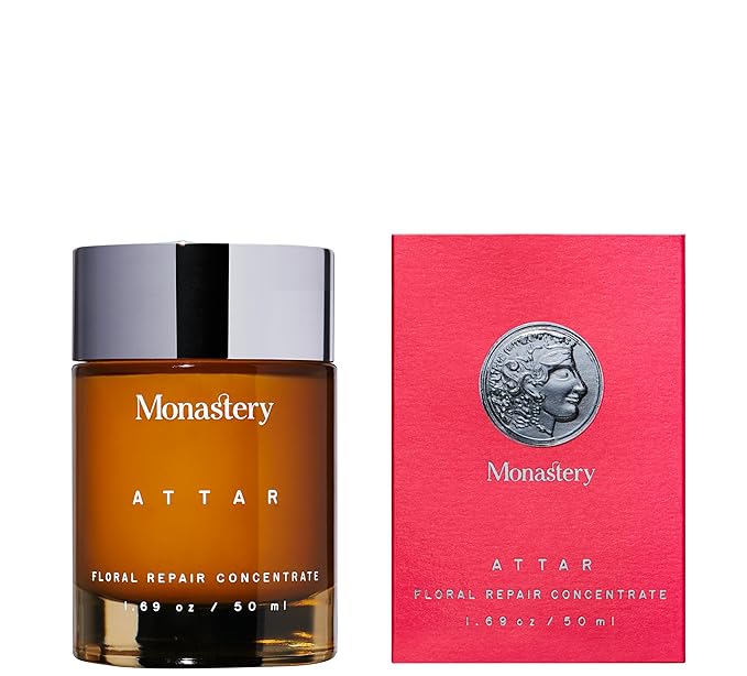 Attar Floral Repair Concentrate, 50ml, Face Moisturizer, Essential Oil Free, Nourishing Balm for Radiant Glow, Hazelnut, Rosehip Seed, Rare Rose Extracts, Jasmine Sambac