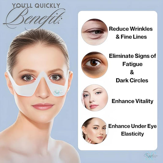 Skin Care Red Light Therapy Glasses Specifically for Dark Circles and Under Eye Bags - Intense Microcurrent Eye Masks for Dark Circles and Puffiness - Anti Aging Brightening Glasses [1pair]