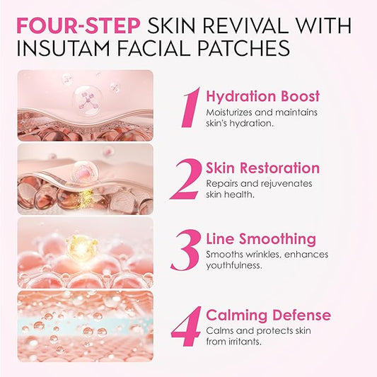 Forehead Wrinkle Patches for Anti-wrinkles: Overnight Face Wrinkles Patches to Lift Smile Lines for Women (12PRS, PINK)