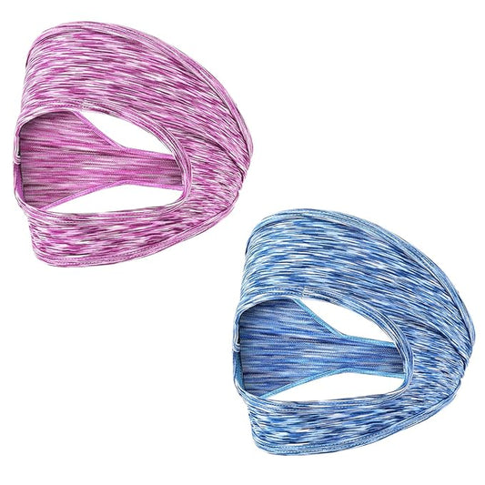 Grevosea 2 Pack VR Eye Mask, Adjustable Breathable VR Sweat Band Comfortable and Sweat-Resistant Eye Face Cover for Meta/Oculus Quest 2/3/3S/Pro Most VR Devices and Any Head Size