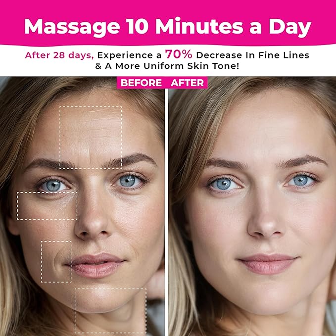 Red Light Therapy for Face & Neck Facial Massager - luminesce 7-in-1 L-E-D Facial Sculptor, True Beauty Glow, Lymphatic Drainage Massager, Double Chin Reducer, Face Lift, Gua Sha Tool, Pink, Biidey