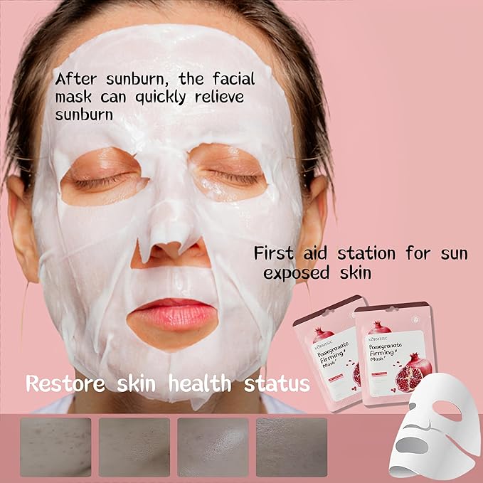 Facial mask Moisturizing face Mask - 10 Sheets, Deep Hydration, Improves Dry Skin, Sheet Mask, skincare for All Skin Types