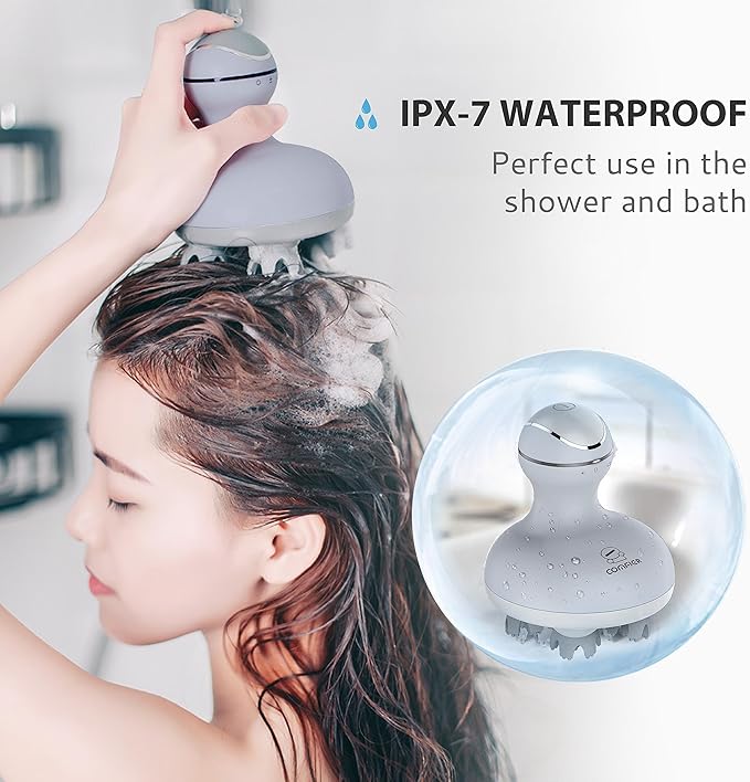 COMFIER Electric Scalp Massager Hair Growth,Handheld Head Massager for Headaches,84 Massage Nodes,Hair Massager,Deep Kneading and Stress Relief,Head Scratcher,Ideal Gifts for Mom,Dad,Women,Men