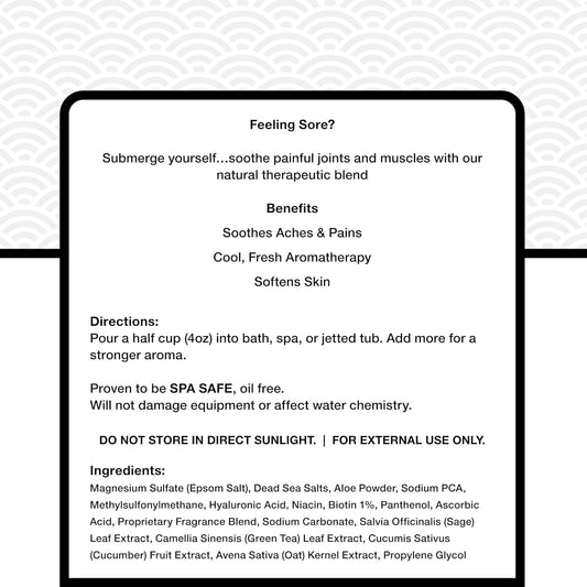 Relax Spa & Bath, Epsom & Dead Sea Salts, Aromatherapy Bath Salts for Hot Tub, Bath, or Spa, Infused with Magnesium, Joint Therapy