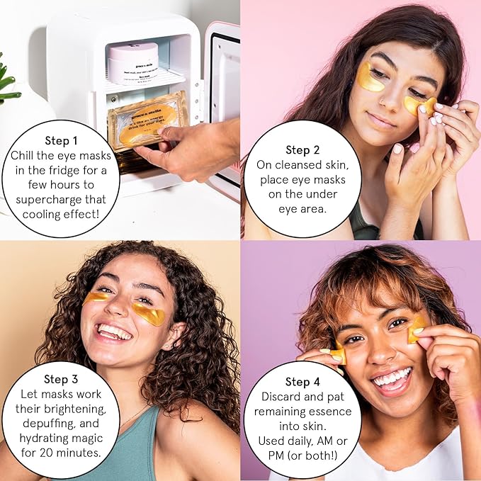 grace & stella Award Winning Under Eye Mask (Blue, 24 Pairs) Reduce Dark Circles, Puffy Eyes, Undereye Bags, Wrinkles, Gel Under Eye Patches, Birthday Gifts for Women - Vegan Cruelty-Free Self Care