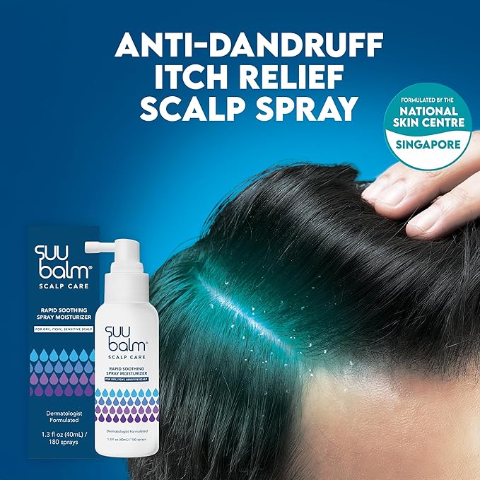 Scalp Care, Rapid Soothing Scalp Relief Spray Moisturiser Treatment, Itchy Scalp Treatments, Spray for Itchy Dry Scalp, Leave In Treatment for Itchy, Sensitive skin, Derm-Formulated,1.35 fl oz
