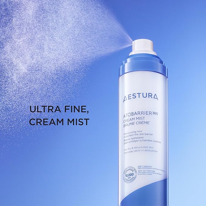AESTURA ATOBARRIER365 Cream Mist with 10,000ppm Ceramides | Moisture Barrier Support, Ultra-Fine Hydrating Mist, Suitable for Dry Skin, 120ML / 4.06 fl.oz.