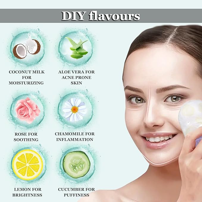 Ice Roller for Face, Eyes & Neck – Reusable Silicone Ice Mold for De-Puffing, Skin Care & Facial Massage (Green)