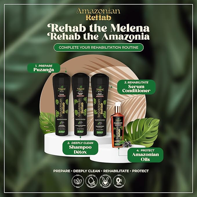 naissant Amazonian Rehab Hair Care Puzanga Butter | Enriched with Muru Muru, Cupuaçu, and Açaí | Nourishing Pre-Shampoo for Lightweight, Soft, and Damaged Hair Repair (10.1 fl oz)