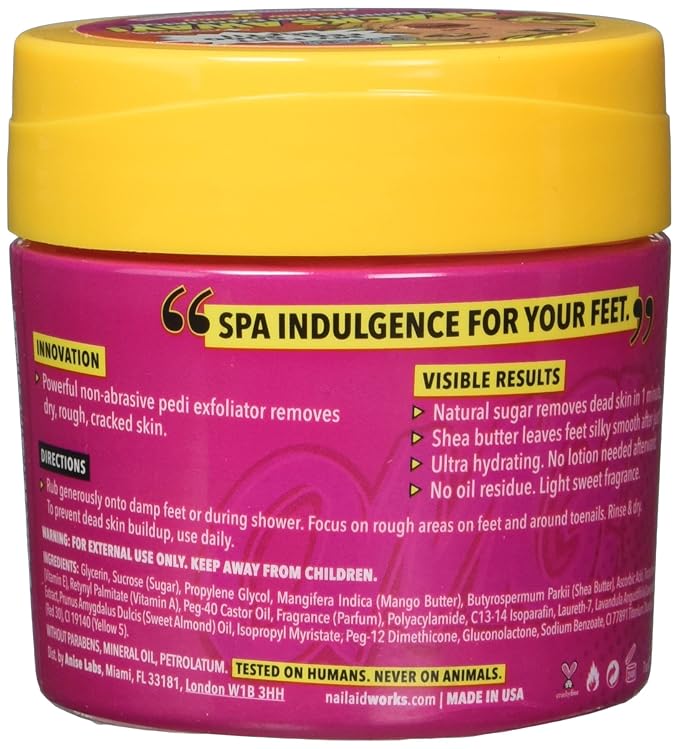 NAIL-AID Cracks Away 1 Minute Pedi Exfoliator, Clear, Mango, 7.0 Fluid Ounce