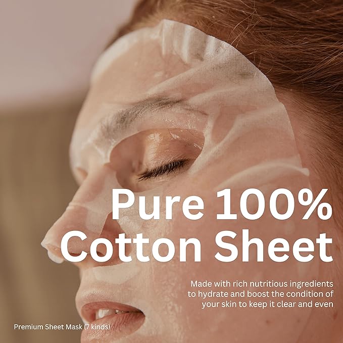 10 Bundle and Ginseng Korean Face Sheet Mask- Revitalizing, Firming Soothing, Skin Care for All Skin Types (15Pack)