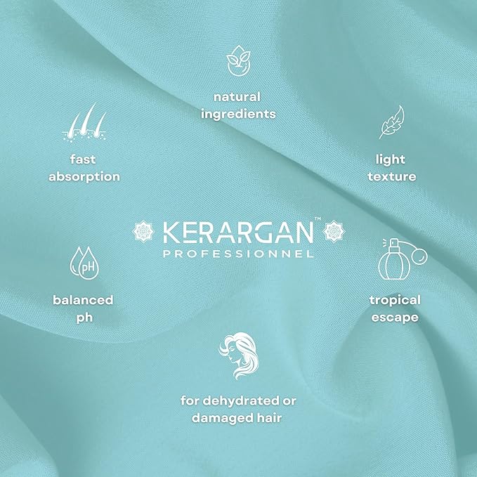 KERARGAN - Moisturizing Coconut Oil Serum - Protection & Nutrition for Dry and Damaged Hair - Radiance and Softness - Free of sulfates and GMOs - 3.4 Fl oz