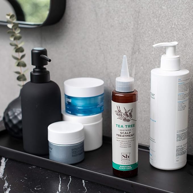 Soapbox Scalp Treatment & Hair Mask, Soothing Scalp Treatment 5oz + Moisturizing Hair Treatment 12oz with Tea Tree Oil, Set of 2 - Vegan, Cruelty, Paraben, Gluten & Harsh Sulfate Free