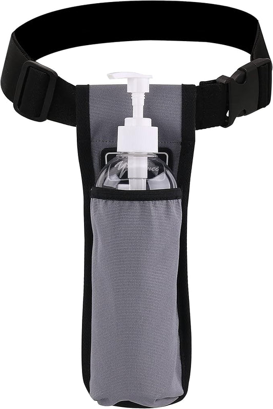 Massage Bottle Holster -2 Adjustable Massage Oil Bottle Pack (Grey, 1 Bottle)