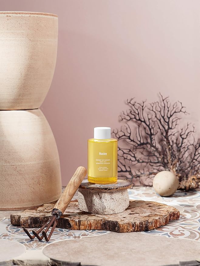 Huxley Secret of Sahara Body Oil Moroccan Gardener 3.38 fl. oz. | Korean Nourishing Body Oil | For Dry Skin