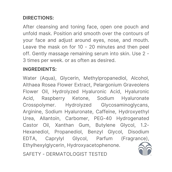 Nu Skin Ultimate Mask Waterfull - Botanical Eucalyptus Microfiber Hydration, Transparent Face Mask | Adhesive Skin Care Mask, Maximum Moisturization, Mask for Soft, Supple Skin (8 masks)