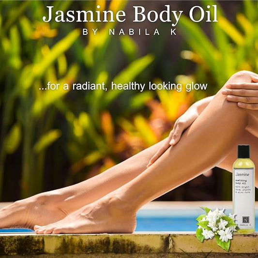 Jasmine Body Oil, 9 oz Moisturize & Nourish with Argan & Coconut Oil - Vitamin C Enriched - Naturally Derived, Vegan-Friendly