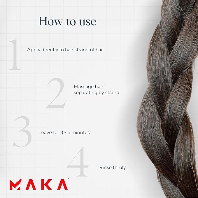 Maka Capillary Health Yogurt Hair Mask Oil Control, Sulfate, and Salt-Free Hair Growth Organic, 12 Fl Oz