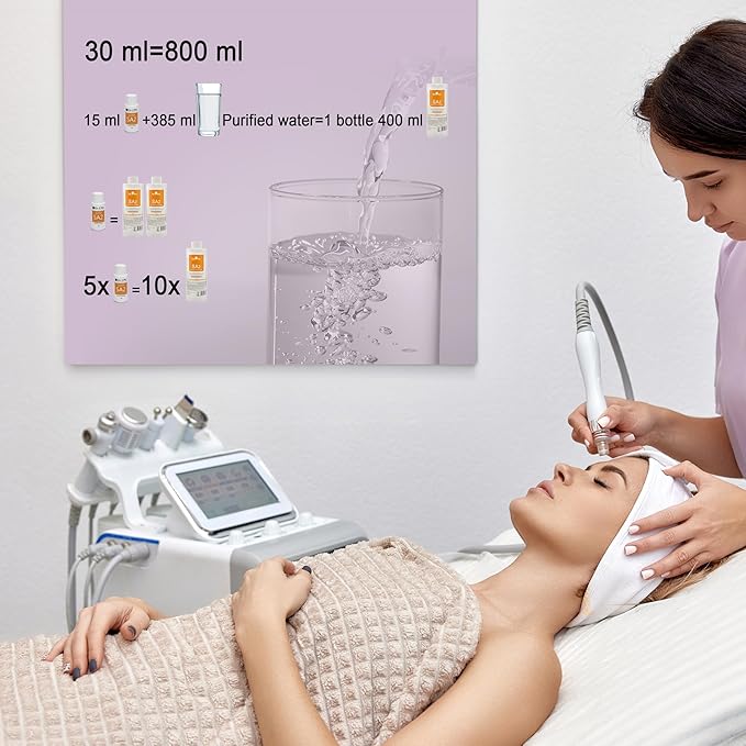 Water Peeling Hydrofacial Skincare Face Moisturizer Cleaning Skin Serum Aqua Peel Concentrated Solution 30ml/1.01oz Per Bottle Dilute to 800ml/27oz Solution Use AS1 SA2 AO3 5 Bottles Per Set(SA2)