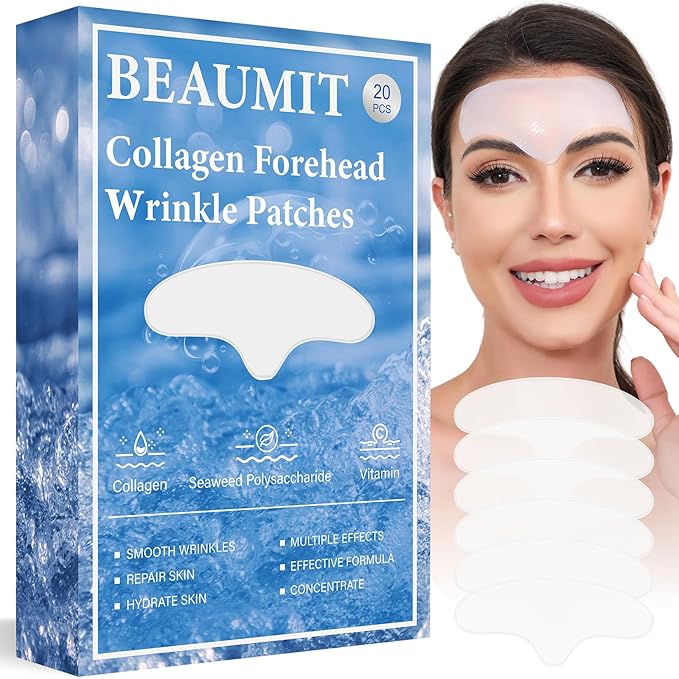 Okela Forehead Wrinkle Patches Overnight 20 pcs with Collagen, Vitamin, Anti Wrinkle Patches, Forehead Wrinkles Beauty Treatment