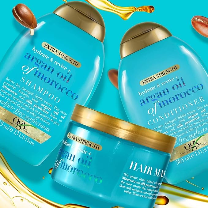 OGX Argan Oil of Morocco Hair Mask for Damaged Hair, Extra Strength, 168 g