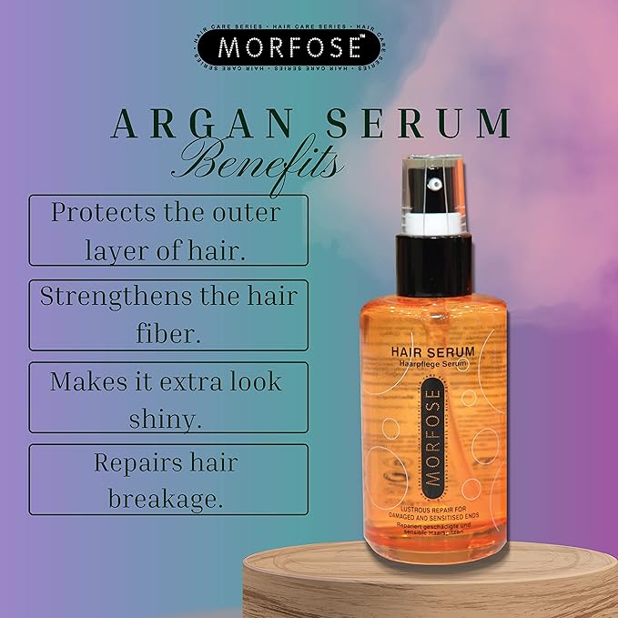 Morfose Anti Frizz Hair Serum to Eliminate Frizz, Lock In Moisture, and Restore Shine, Prevent Split Ends and Dry Damage, Smoothing Serum for Hair, Silky Softness Hair, Shine and Radiance, 75 mL