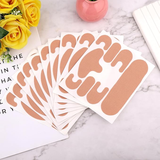 10pcs Face Lifting Tape, Cotton Face Wrinkle Patches to Smooth Eye Mouth Forehead Wrinkles Facial Lift Support Tape for Skin Firming & Toning & Tightening