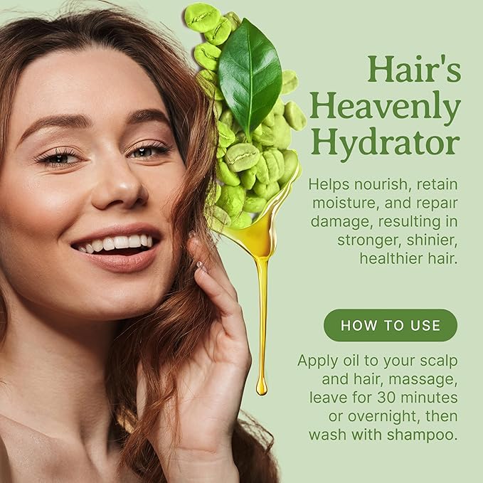 Bella Terra Oils - Green Coffee Bean Oil 4 oz - Rich in Quinic Acid & Lignans, Cold-Pressed from Authentic Coffee Beans, Premium Skin Nourishment