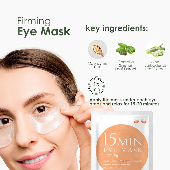 15 Min Rescue Me Kit by Naisture – Korean Spa and Skincare Kit for Women with Cica, Turmeric, and Tea Tree Sheet Masks, Eye Mask, Calendula Cucumber Mask, and Charcoal Mint Mud Mask