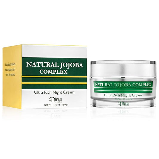 Natural Jojoba Complex Ultra Rich Night Cream Ultra Hydrating Moisturizer for Flakiness Dryness 1.75 oz/50 g
