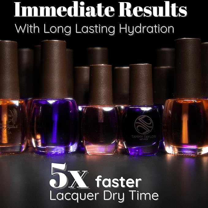 Tammy Taylor Hydrating Nail Cuticle Oil w/Cuticle Cream | Gardenia Cuticle Softener w/Vitamin E, Jojoba Oil, Natural Ingredients & USA Made Professional Nail Growth Oil for Growth & Strength .50 oz