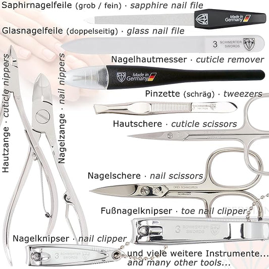 3 Swords Germany – manicure pedicure grooming set kit (548)