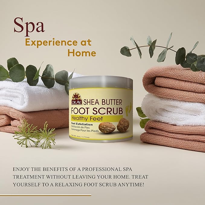 OKAY **ALL NATURAL** Shea Butter Foot Scrub 6oz / 177ml