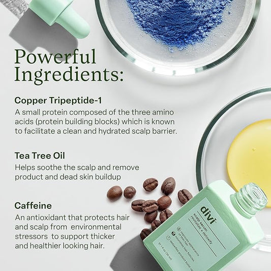 Divi Scalp Serum, Clinically Tested Hair Growth Formula, for Fuller and Thicker Hair - 30ml - 2 Pack