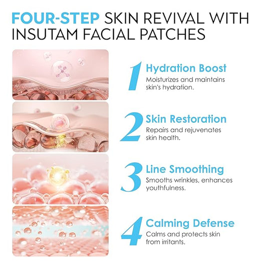 Forehead Wrinkle Patches for Anti-wrinkles: Overnight Face Wrinkles Patches to Lift Smile Lines for Women (12PRS, BULE)