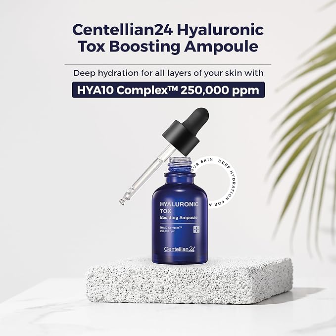 Centellian 24 Madeca Prime Facial Toning Device - 3-in-1 Microcurrent + Hyaluronic Tox Boosting Ampoule (1.01fl oz) - Deep Moisturization & Hydration with Hyaluronic Acid, Premium Korean Skin Care