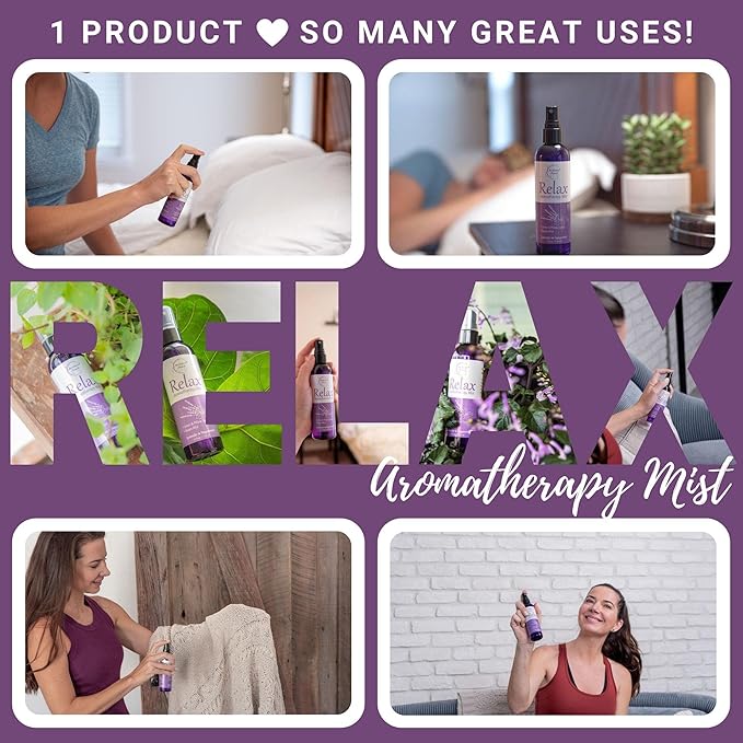 Relax Massage Lotion & Aromatherapy Pillow Spray | Massage Cream for Massage Therapy & Lavender Mist for Relaxation