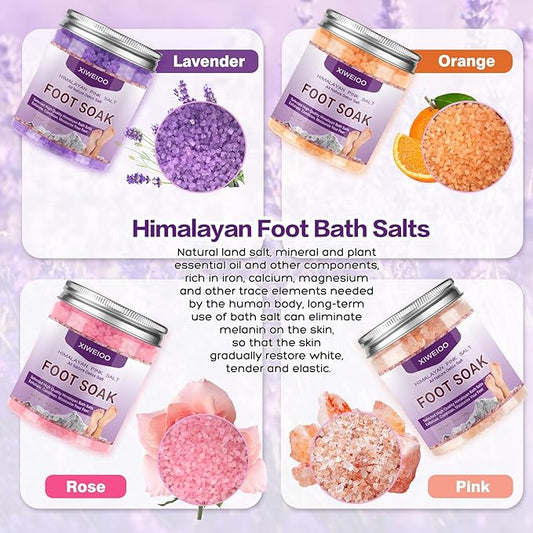 Tea Tree Oil Foot Soak Stubborn Foot Odor, Athletes Lavender Foot Soak with Pure Epsom Salt Soak Pedicure Salt Athletes Foot & Stubborn Foot Bath Salt Softens Calluses & Soothes Foot Care spa…