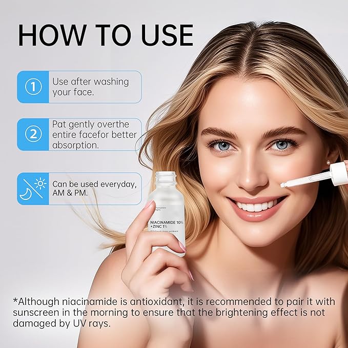 Niacinamide 10%+ Zinc 1% Serum For Face, Niacinamide Serum For Face, Dermatologist, Redness Relieve-30ml 1floz