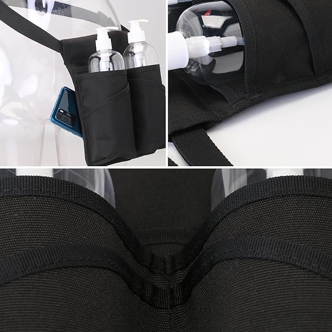 Professional Massage Therapist Holster with Adjustable Belt, Bottle Bag, Lotion & Oil Holster, Black